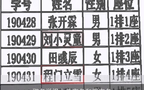 取名学识之单字名和双字名