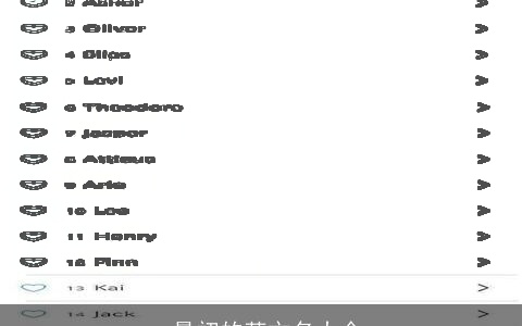 u最初的英文名大全