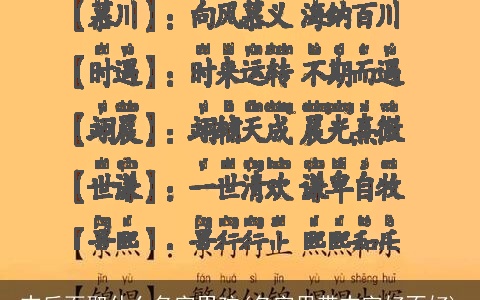 志后面取什么名字男孩(名字里带志字好不好)