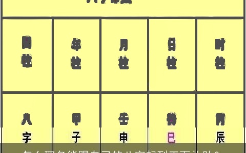 怎么取名能跟自己的八字起到正面补助？