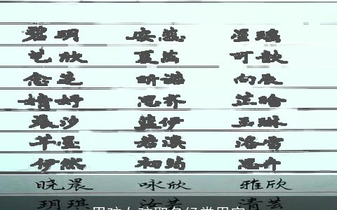 男孩女孩取名经常用字