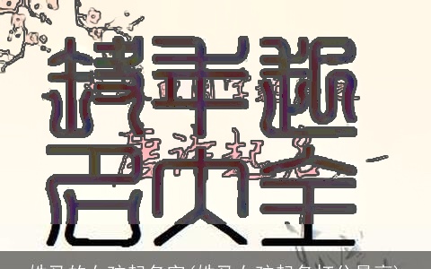 姓马的女孩起名字(姓马女孩起名打分最高)