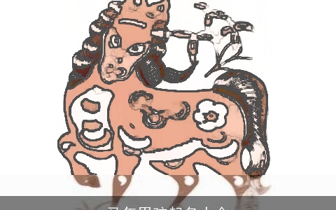 马年男孩起名大全