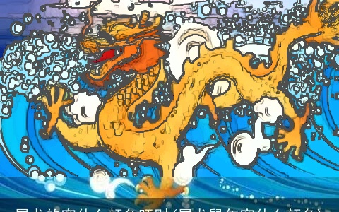 属龙的穿什么颜色旺财(属龙鼠年穿什么颜色)