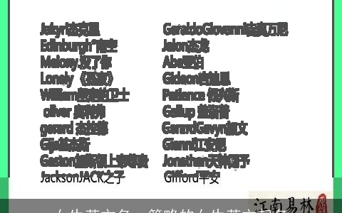 女生英文名，简略的女生英文起名