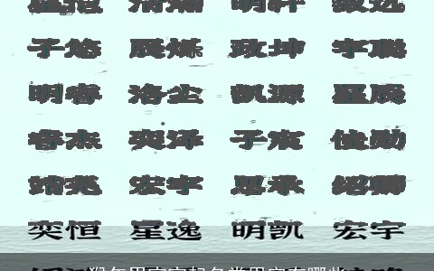 猴年男宝宝起名常用字有哪些