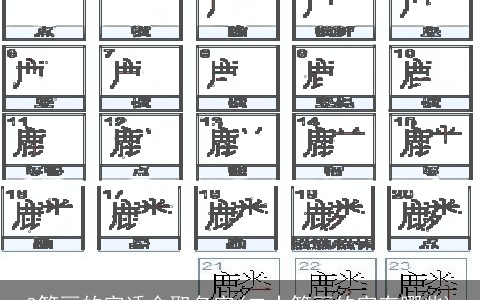 8笔画的字适合取名字(二十笔画的字有哪些)