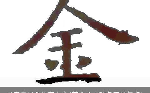 月字旁属金的字大全(带金的女孩名字洋气点)