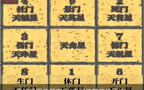 奇门遁甲值符宫位(奇门值符值使用法)