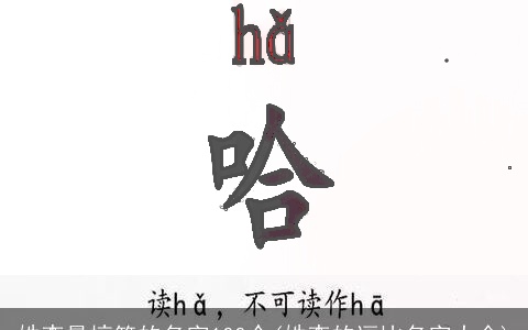 姓李最搞笑的名字100个(姓李的逗比名字大全)