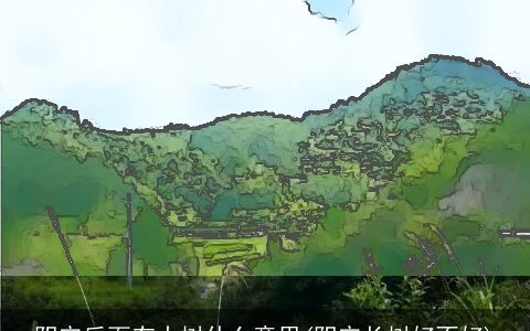 阴宅后面有大树什么意思(阴宅长树好不好)