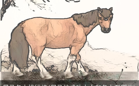 属马名人排行榜(属马的成功人士和名人有哪些)