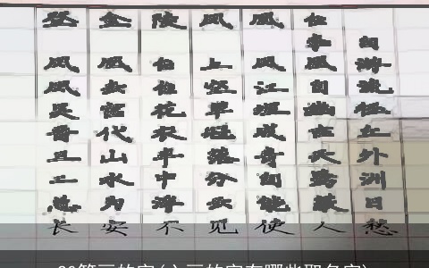 20笔画的字(六画的字有哪些取名字)