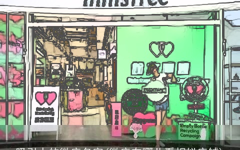 吸引人的微店名字(微店在哪儿看相似店铺)