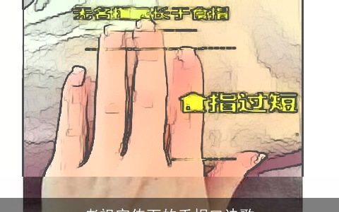 老祖宗传下的手相口诀歌