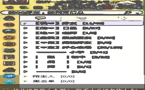 qq的分组名称大全潮(qq联系人分组名称大全)