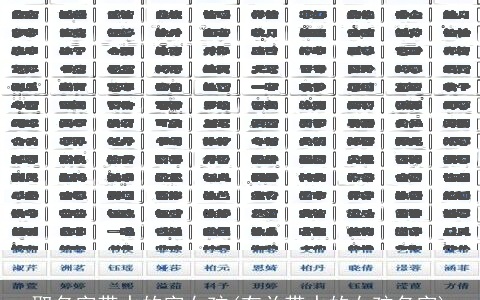 取名字带水的字女孩(有关带水的女孩名字)