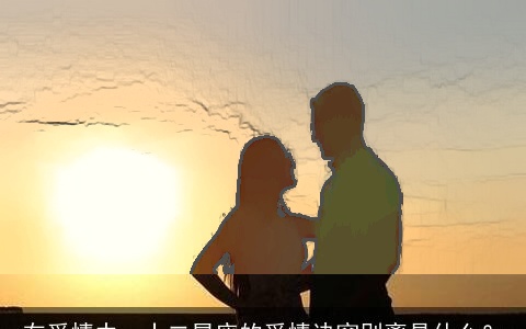 在爱情中，十二星座的爱情诀窍别离是什么？