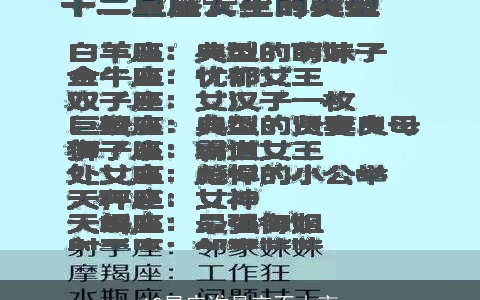 12星座谁最言不由衷