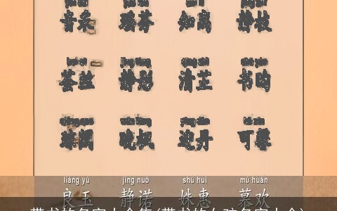 带书的名字大全集(带书的女孩名字大全)