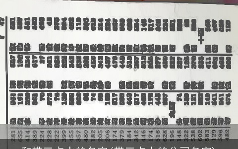 和带三点水的名字(带三点水的公司名字)