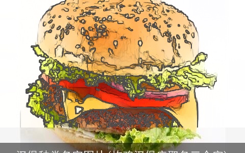 汉堡种类名字图片(炸鸡汉堡店取名三个字)
