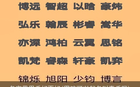 名字里用禾好不好(男孩可以起名叫嘉禾吗)