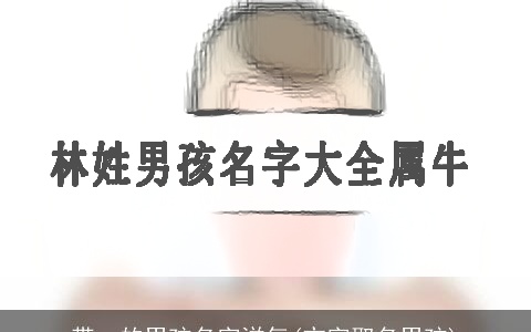 带一的男孩名字洋气(亦字取名男孩)