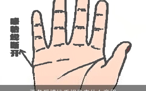 两条爱情线手相代表什么意思