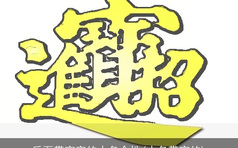 后面带宝字的小名个性(小名带宝的)