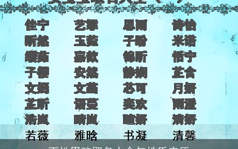 丁性男孩取名大全与姓氏来历