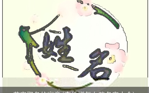 芊字取名的寓意(李姓洋气女孩名字大全)