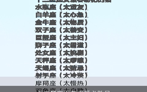 十二星座本年求爱必胜月