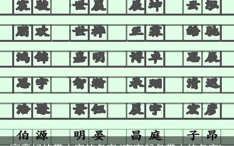 寓意好的带木字的名字(宝宝起名带木的名字)