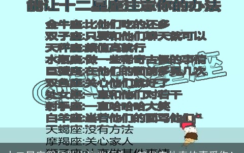 十二星座假如做出这些行为，就代表他真的喜爱你！