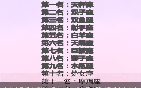 白羊座最适合爱情的星座 什么样的星座配对最适合白羊座