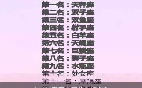 十二星座变心有什么征兆？