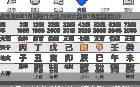 八字行什么运最好(日柱代表中年的运势吗)