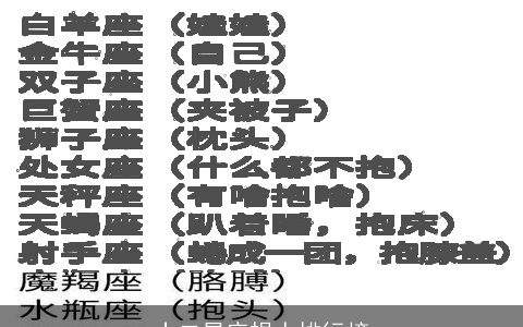 十二星座损人排行榜