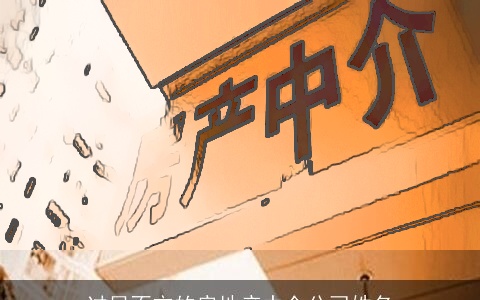 过目不忘的房地产中介公司姓名