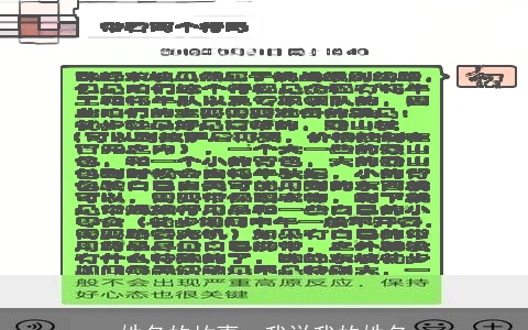 姓名的故事：我说我的姓名