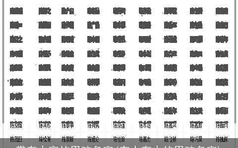 带有木字的男孩名字(有水有木的男孩名字)