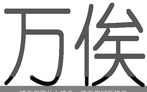 姓万俟取什么姓名，姓万俟好听姓名