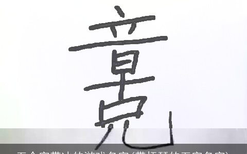 五个字带冰的游戏名字(带抚琴的五字名字)