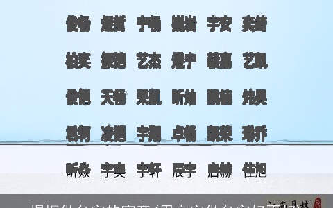 煜桐做名字的寓意(用言字做名字好不好)