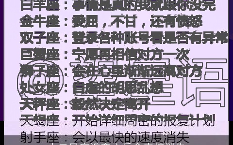 十二星座谁变心后会直接消失