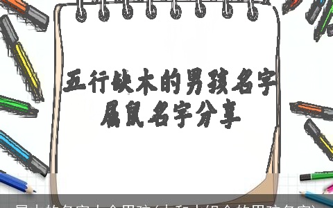 属木的名字大全男孩(木和水组合的男孩名字)
