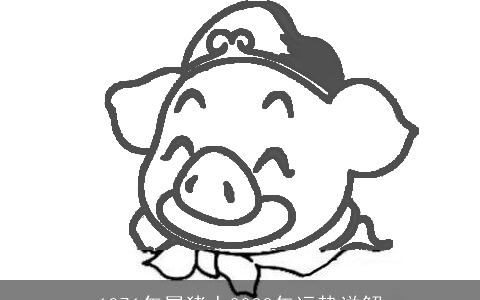 1971年属猪人2023年运势详解