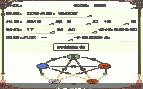 姓名与特性