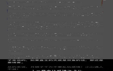 十二星座的爱情格式化